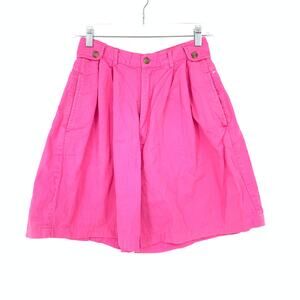 VTG ALTITUDE Women's 26 High Waisted Pleated Bermuda Shorts Hot Pink 80s 90s
